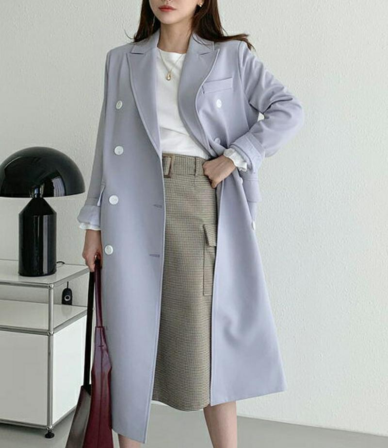 【只今10%OFF】【送料無料】ダブルロングジャケット・全3色・t60856 レディース【jk】【アウター ロングアウター ジャ