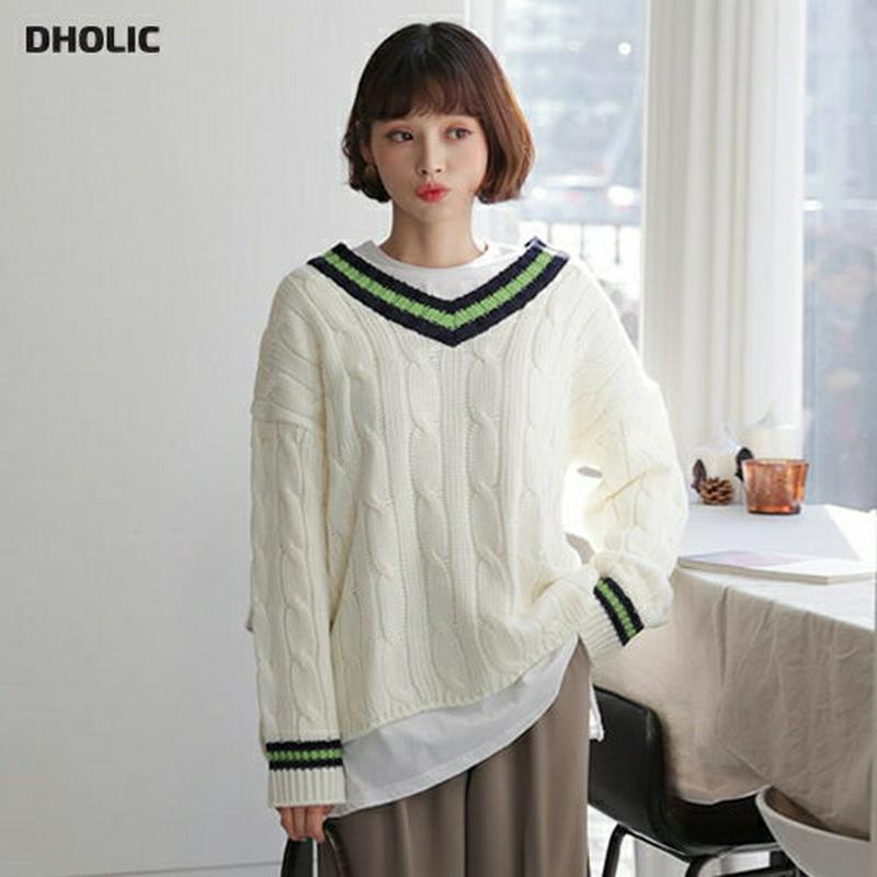 【只今10%OFF】チルデンニット・全3色・t57695 レディース 【tops】【トップス セーター ニット Vネック 長袖 