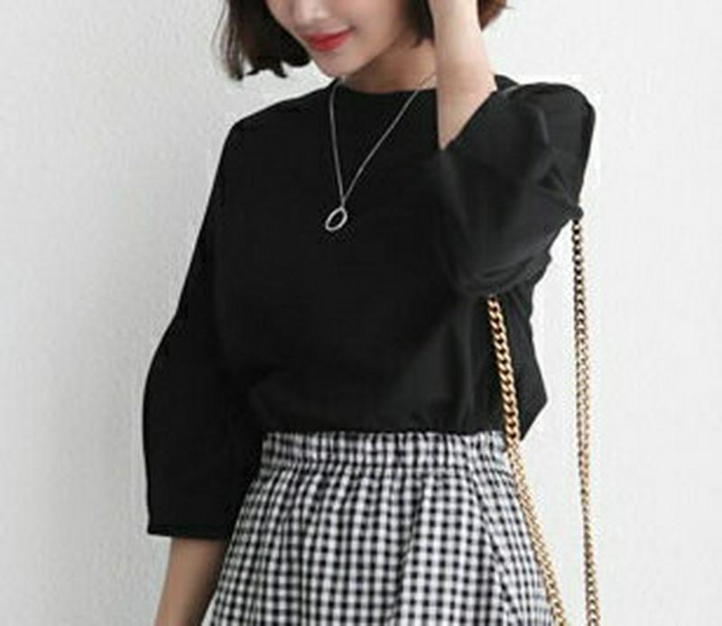 ≪人気商品再入荷≫ボリュームスリーブTシャツ・全3色・t60864 レディース【tops】 韓国ファッション トップス Tシャツ 七分丈 七分袖 7分袖 7分丈 ボリューム袖 ボリュームスリーブ 半端丈 単色 無地 シンプル 大人 カジュアル 春 秋 ハイホリHIHOLLI