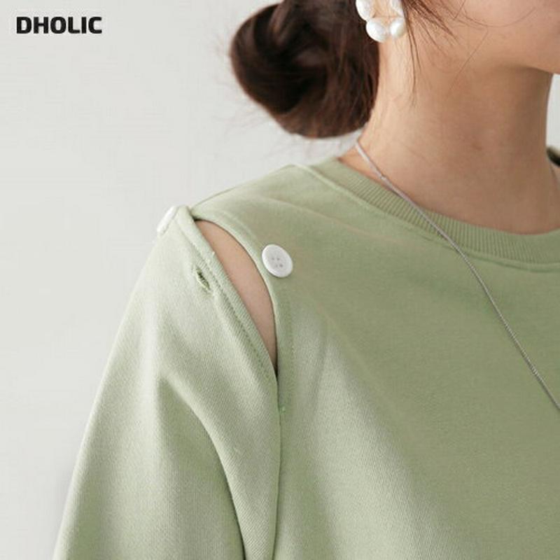 【只今10%OFF】ショルダーボタンスウェット・全3色・t60860 レディース【tops】【トップス スウェット トレーナー 