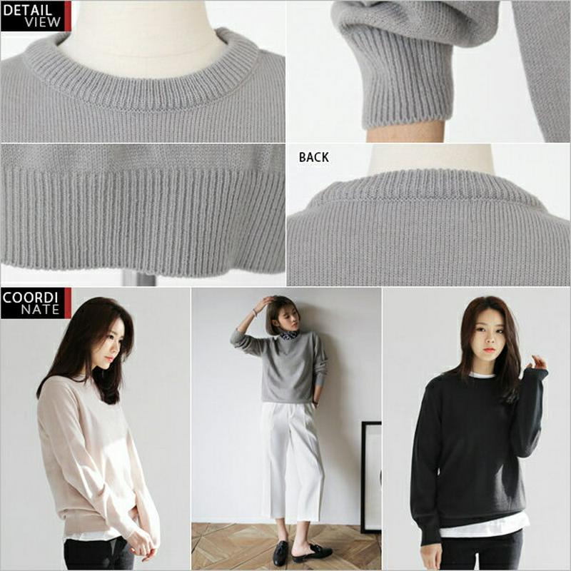 【只今セール】ルーズフィットクルーネックニットプルオーバー・全10色・n45741-2 レディース 【tops】【韓国 ファッション トップス 無地 サマーニット 人気】【TI】