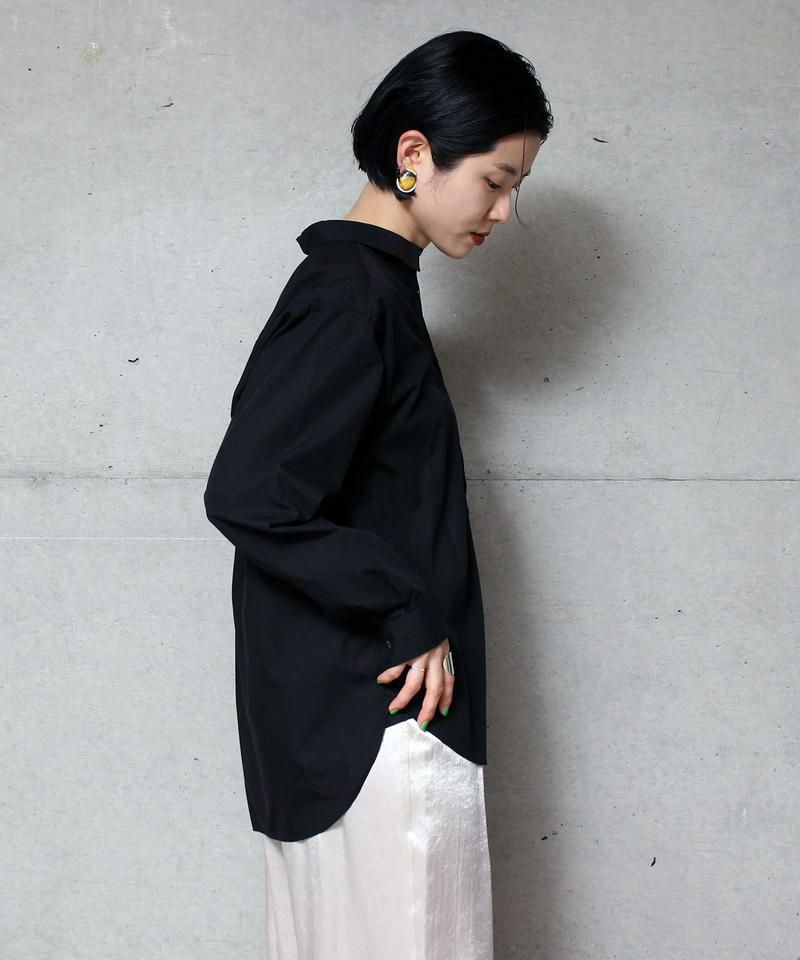 ●コットン/シルク shadow stripe　シャツ（note et silence.）