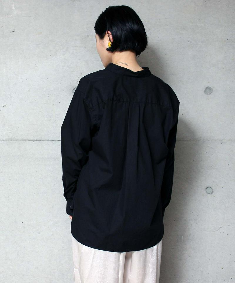 ●コットン/シルク shadow stripe　シャツ（note et silence.）