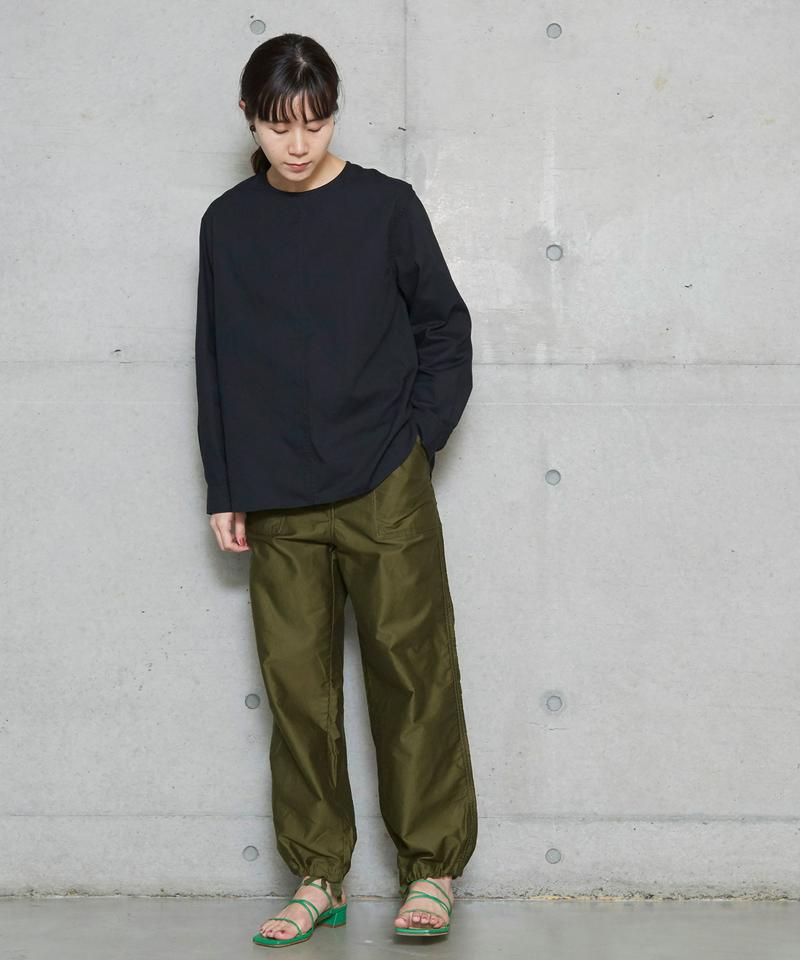 ○AMASISシャトルOX　ノーカラーブラウス（note et silence.）