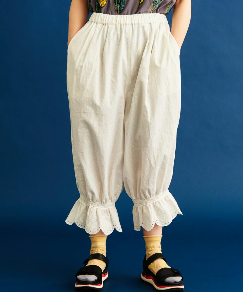 〇eiπe　ワッフルビスケットカットワーク　ドロワーズパンツ