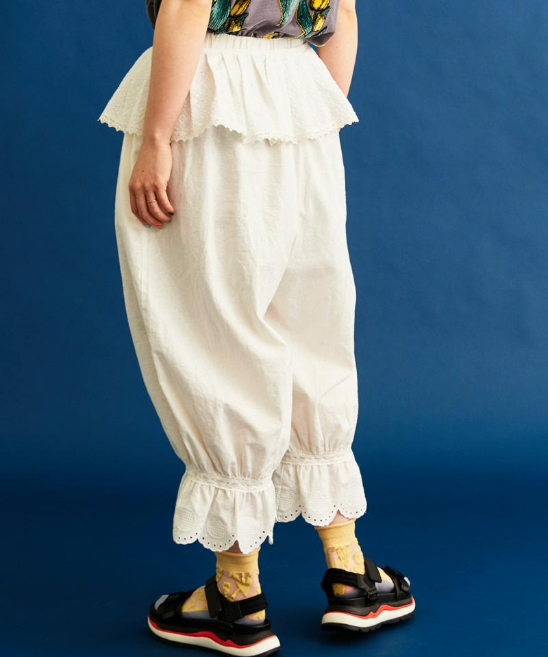 〇eiπe　ワッフルビスケットカットワーク　ドロワーズパンツ