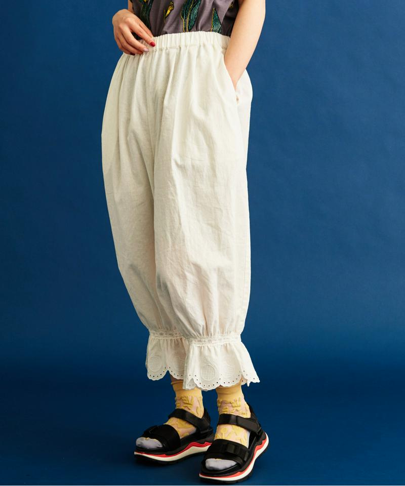〇eiπe　ワッフルビスケットカットワーク　ドロワーズパンツ