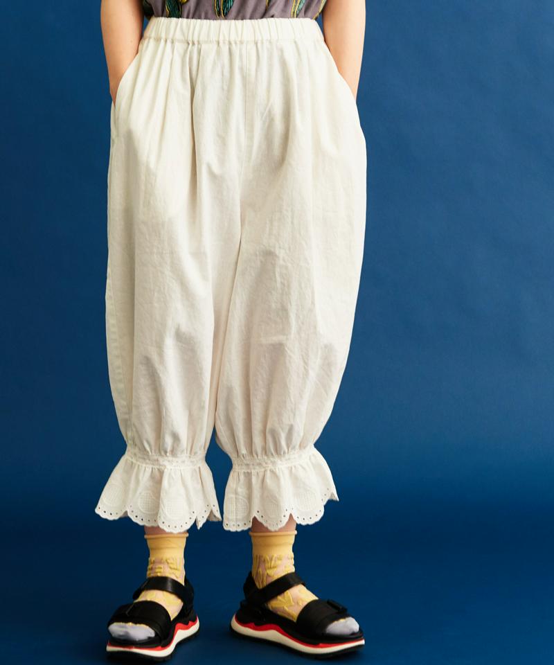 〇eiπe　ワッフルビスケットカットワーク　ドロワーズパンツ