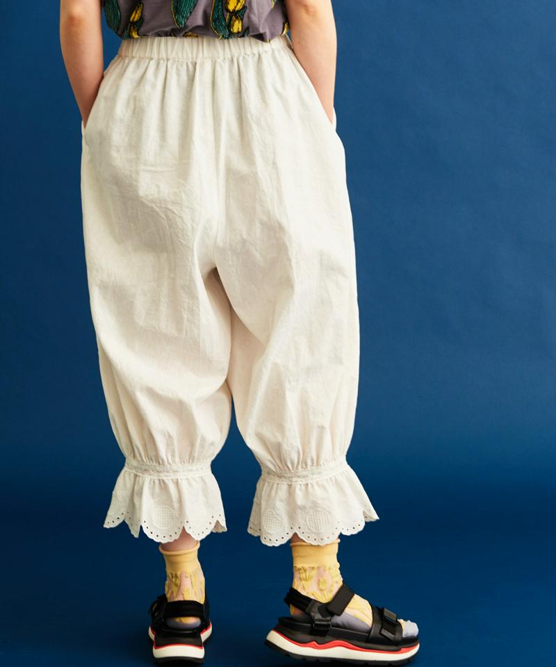 〇eiπe　ワッフルビスケットカットワーク　ドロワーズパンツ