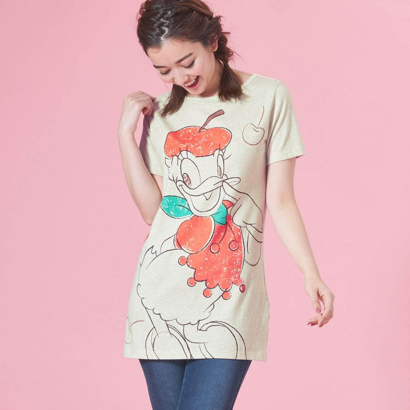 フルーツ柄チュニックＴシャツ