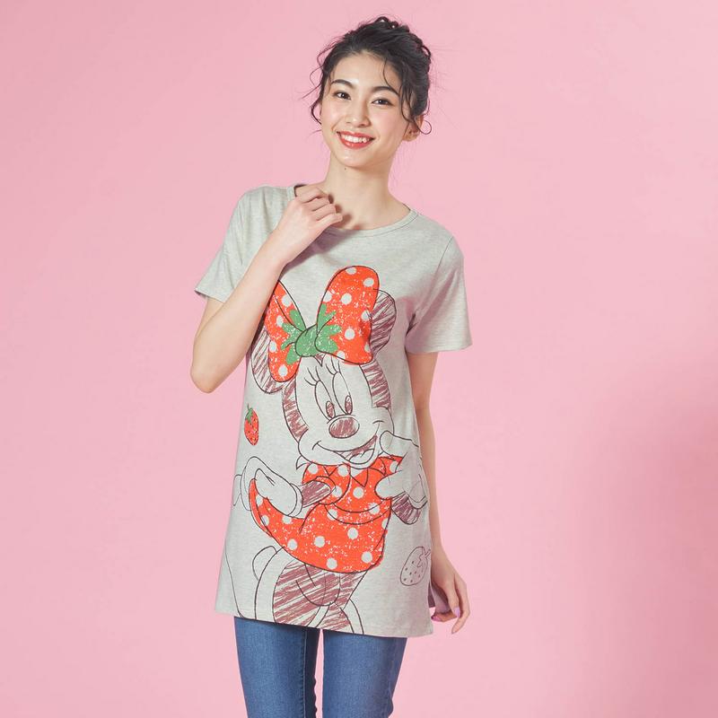 フルーツ柄チュニックＴシャツ