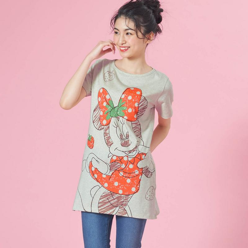 フルーツ柄チュニックＴシャツ
