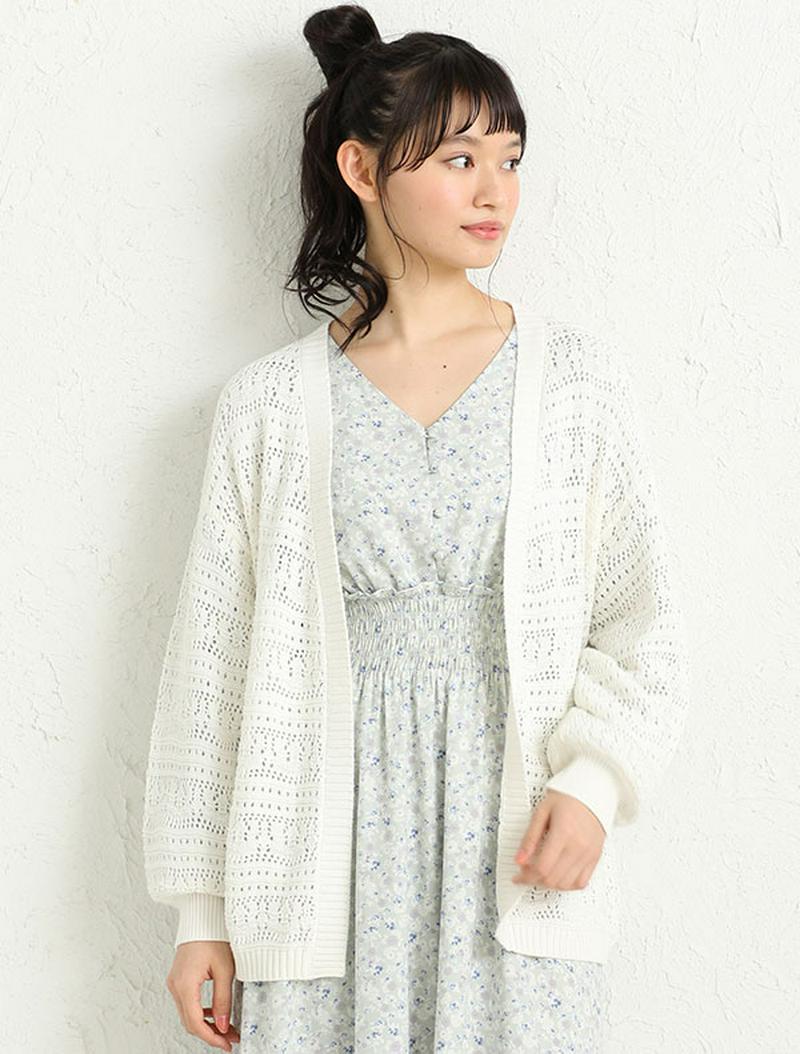 C･O･L･Z･A ウエストリボンカーデ【WEB限定LLサイズ有】