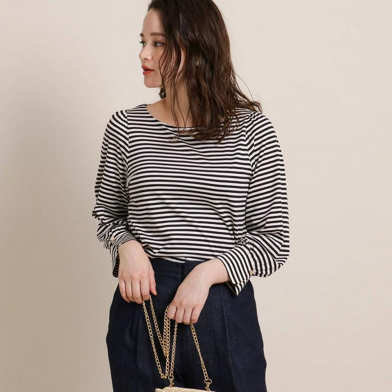 リヨセルコットンボーダーＴシャツ