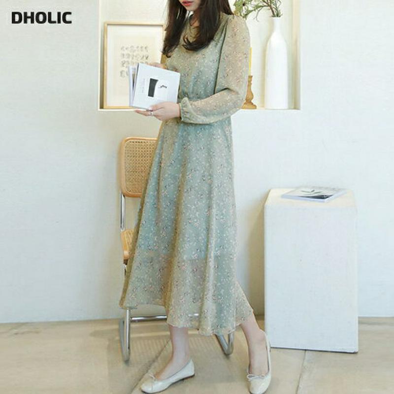 【只今10%OFF】フローラルシフォンワンピース・全3色・t60913 レディース【ops】【ワンピース ロング ロングワンピー