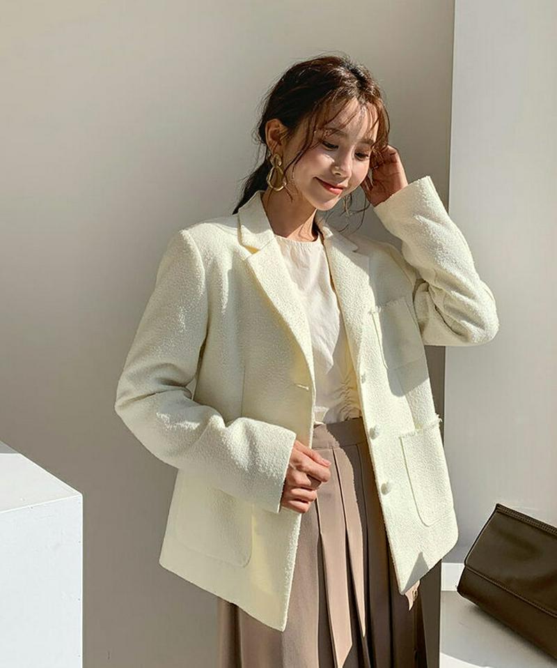 【只今10%OFF】【送料無料】フリンジツイードジャケット・全3色・t54762 レディース 【jk】【ジャケット テーラードジ