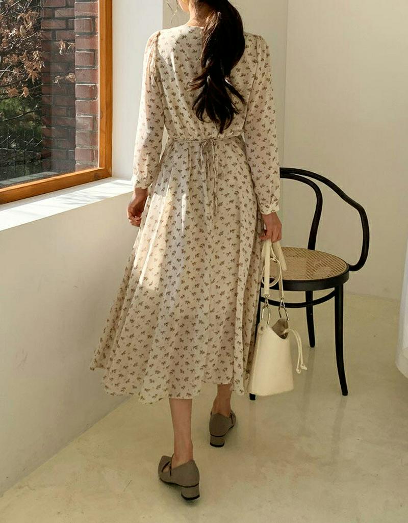 【只今10%OFF】フローラルフレアワンピース・全3色・t54761 レディース 【ops】【ワンピース ロング丈 ロング ロン