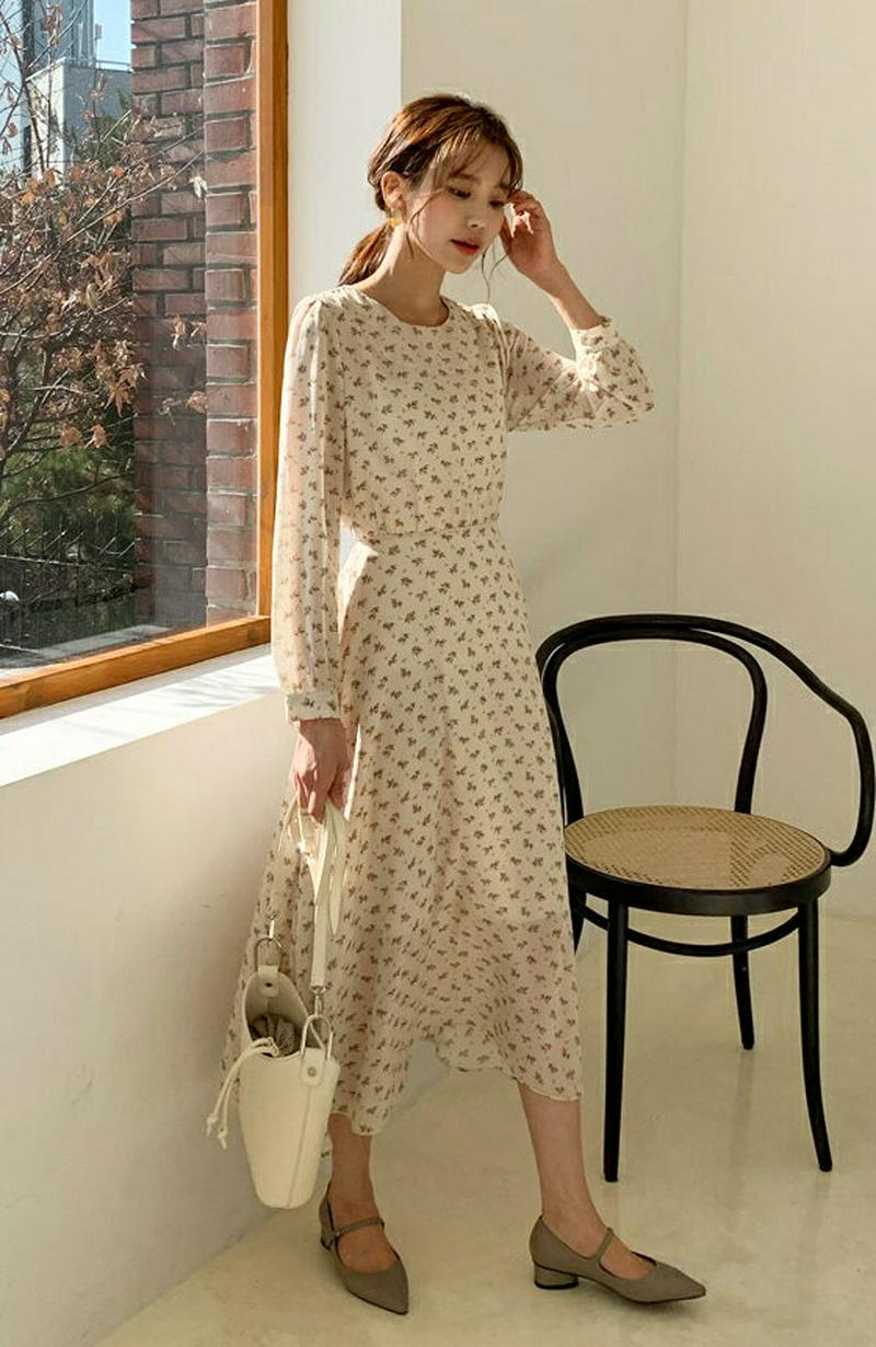 【只今10%OFF】フローラルフレアワンピース・全3色・t54761 レディース 【ops】【ワンピース ロング丈 ロング ロン