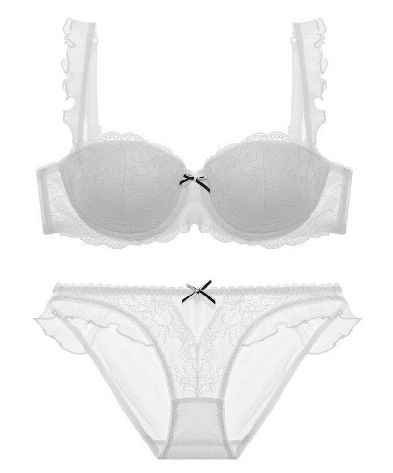 【只今10%OFF】フリルレースブラ&ショーツSET・全3色・e43769 レディース 【uw】【アンダーウェア 下着 肌着 ラ