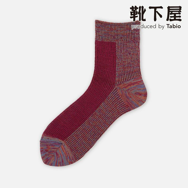 【全品送料無料★〜2/16 23:59迄】【あす楽】【Tabio】 光沢多色ジャカードパネル柄ショートソックス / 靴下屋 靴下