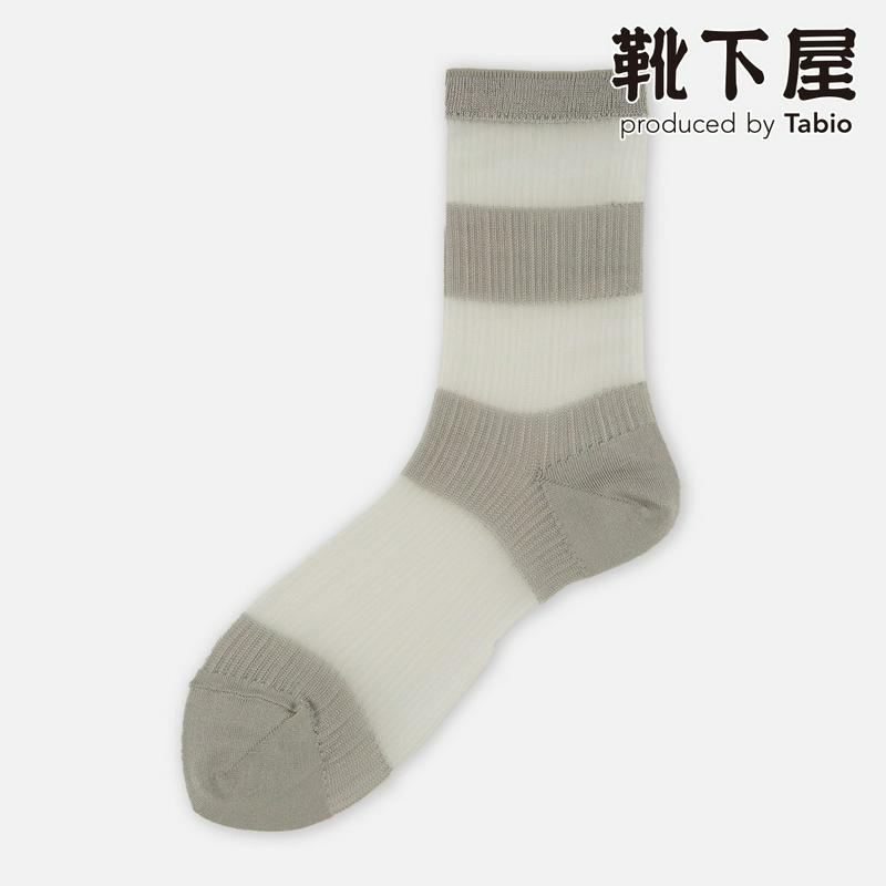 【全品送料無料★〜2/16 23:59迄】【あす楽】【靴下屋】 プリーツ風シアー切り替えソックス / 靴下 タビオ Tabio 