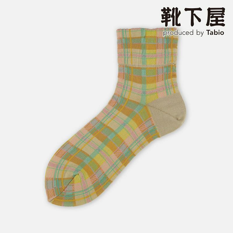 【全品送料無料★〜2/16 23:59迄】【あす楽】【靴下屋】 マドラスチェック柄ソックス / 靴下 タビオ Tabio くつ下