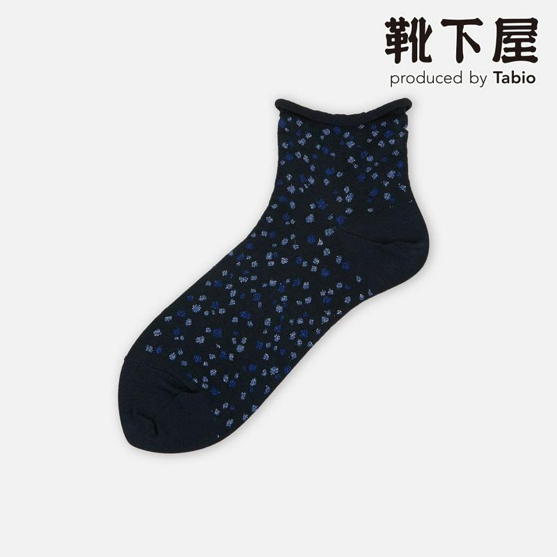 【全品送料無料★〜2/16 23:59迄】【あす楽】【靴下屋】 ラメ手描きドットショートソックス / 靴下 タビオ Tabio 