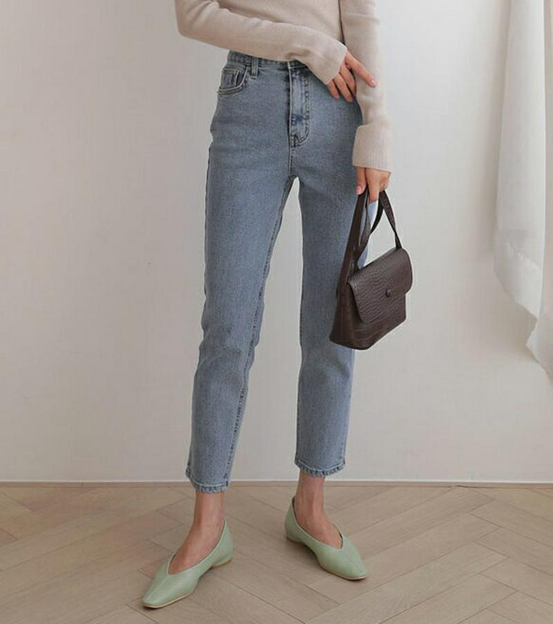 ライトブルーストレートデニムパンツ・全1色・t57796 レディース 【pt】【デニム パンツ デニムパンツ ストレート アンク