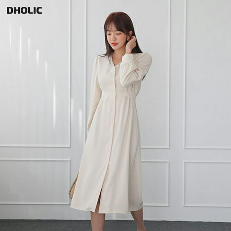 リボンフレアワンピース・全3色・t57809 レディース 【ops】【ワンピース ロング ロング丈 ロングワンピース Vネック 