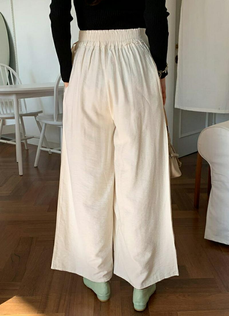 ウエストストラップパンツ・全2色・b57789 レディース 【pt】【パンツ ワイド ワイドパンツ ラップ リボン 無地 ロング