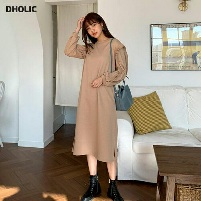 ショルダーディテールワンピース・全2色・b57823 レディース 【ops】【ワンピース ロング丈 ロングワンピース ロング 長