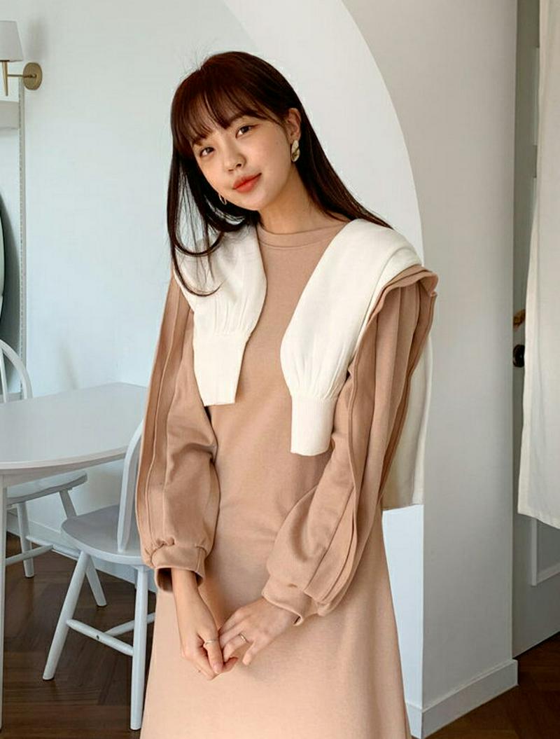 ショルダーディテールワンピース・全2色・b57823 レディース 【ops】【ワンピース ロング丈 ロングワンピース ロング 長