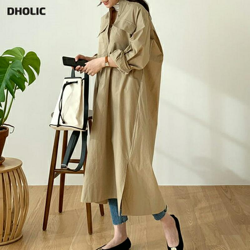 ベルト付バンドカラーワンピース・全4色・b60956 レディース【ops】【ワンピース ロング ロングワンピース 長袖 バンドカ