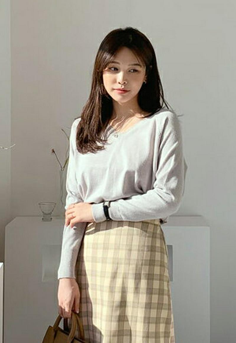 【只今10%OFF】ラグランルーズVネックニット・全4色・b60948 レディース【tops】【トップス ニット ニットトップス