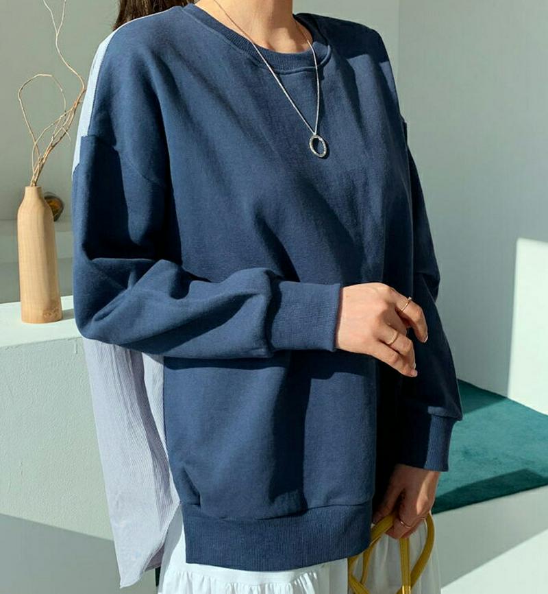 【只今10%OFF】バックストライプスウェット・全2色・b60945 レディース【tops】【トップス スウェット トレーナー 