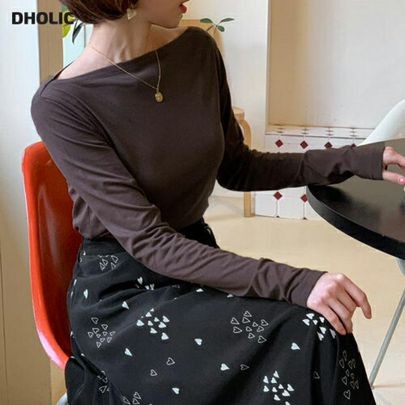 【只今10%OFF】ボートネックTシャツ・全4色・t57702 レディース 【tops】【トップス Tシャツ ボートネック シン