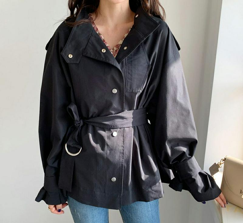 【只今10%OFF】ベルト付ハイネックジャケット・全3色・b55180 レディース 【jk】【ジャケット アウター ハイネック 