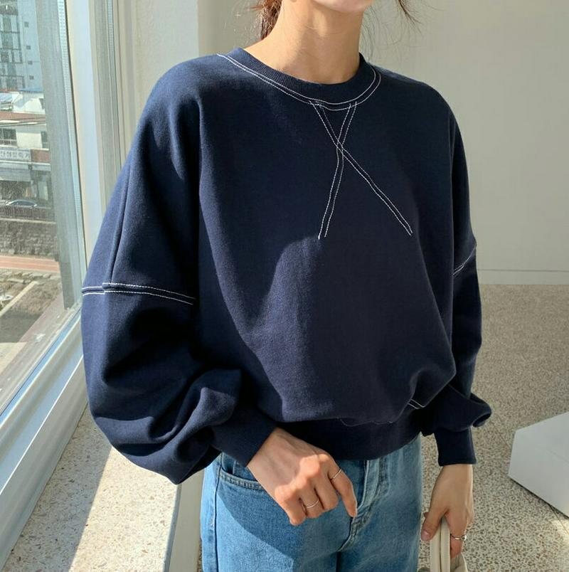 【只今10%OFF】Vガゼットステッチスウェット・全3色・b55296 レディース 【tops】【トップス スウェット トレーナ