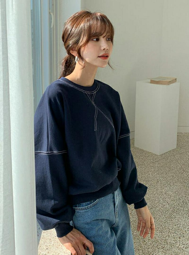 【只今10%OFF】Vガゼットステッチスウェット・全3色・b55296 レディース 【tops】【トップス スウェット トレーナ