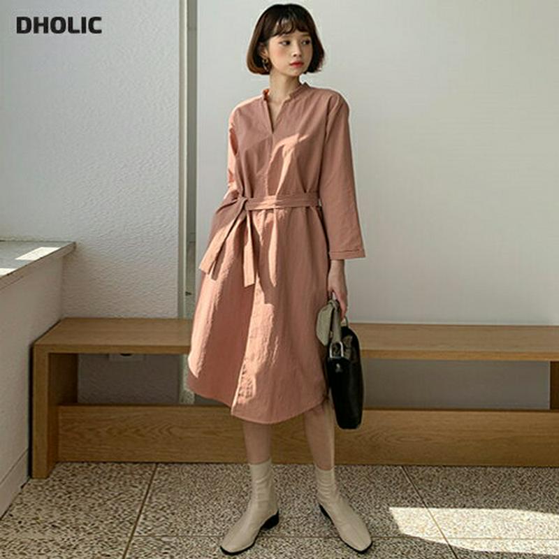 【只今10%OFF】ストラップ付キーネックワンピース・全4色・b55292 レディース 【ops】【ワンピース ミディ丈 ミディ