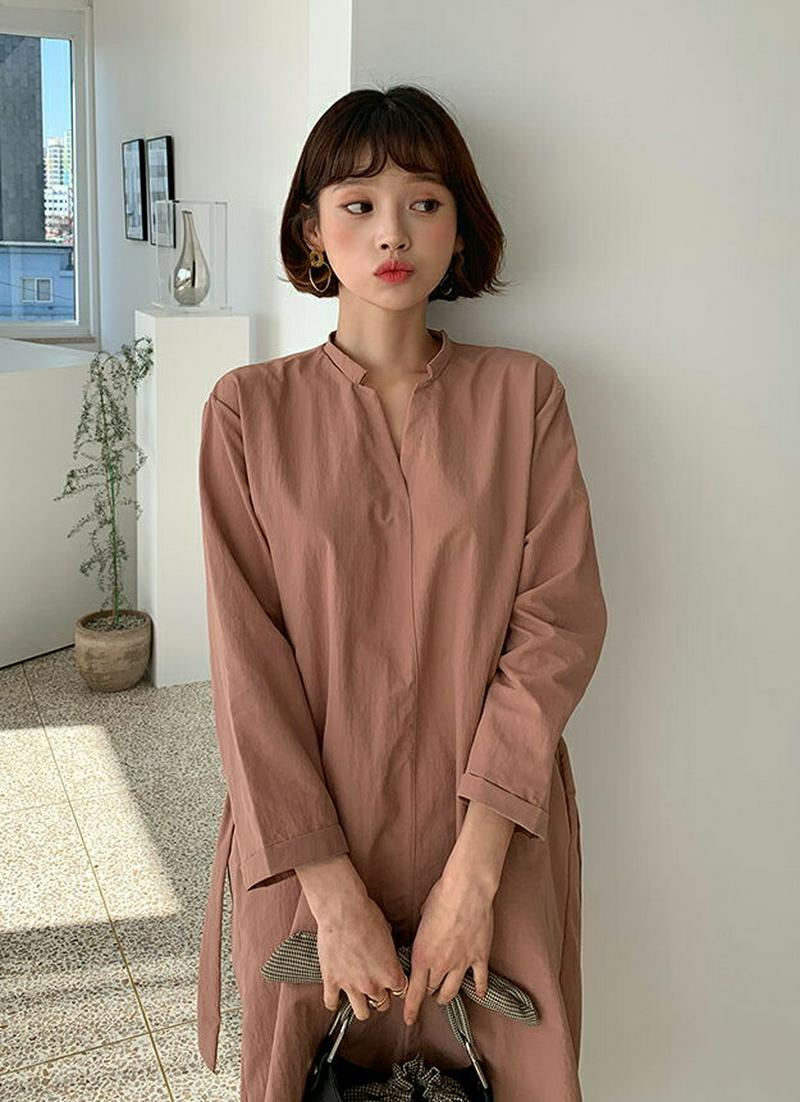 【只今10%OFF】ストラップ付キーネックワンピース・全4色・b55292 レディース 【ops】【ワンピース ミディ丈 ミディ