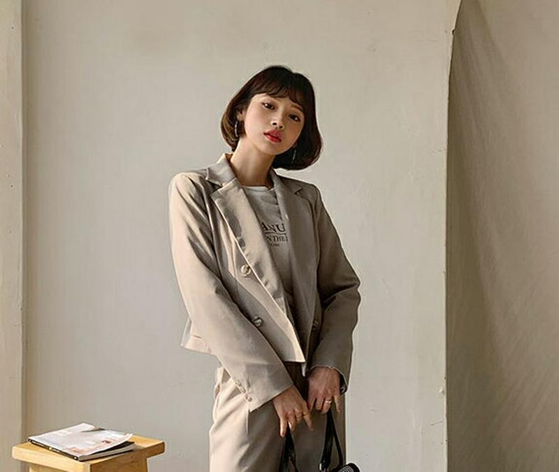 【只今10%OFF】ダブルクロップドジャケット・全3色・t57715 レディース 【jk】【ジャケット アウター クロップド シ