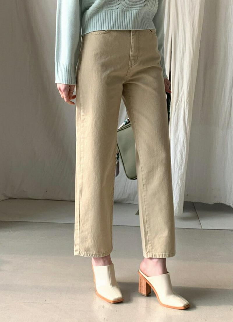 【只今10%OFF】セミワイドコットンパンツ・全4色・t57719 レディース 【pt】【パンツ ワイド ワイドパンツ セミワイ