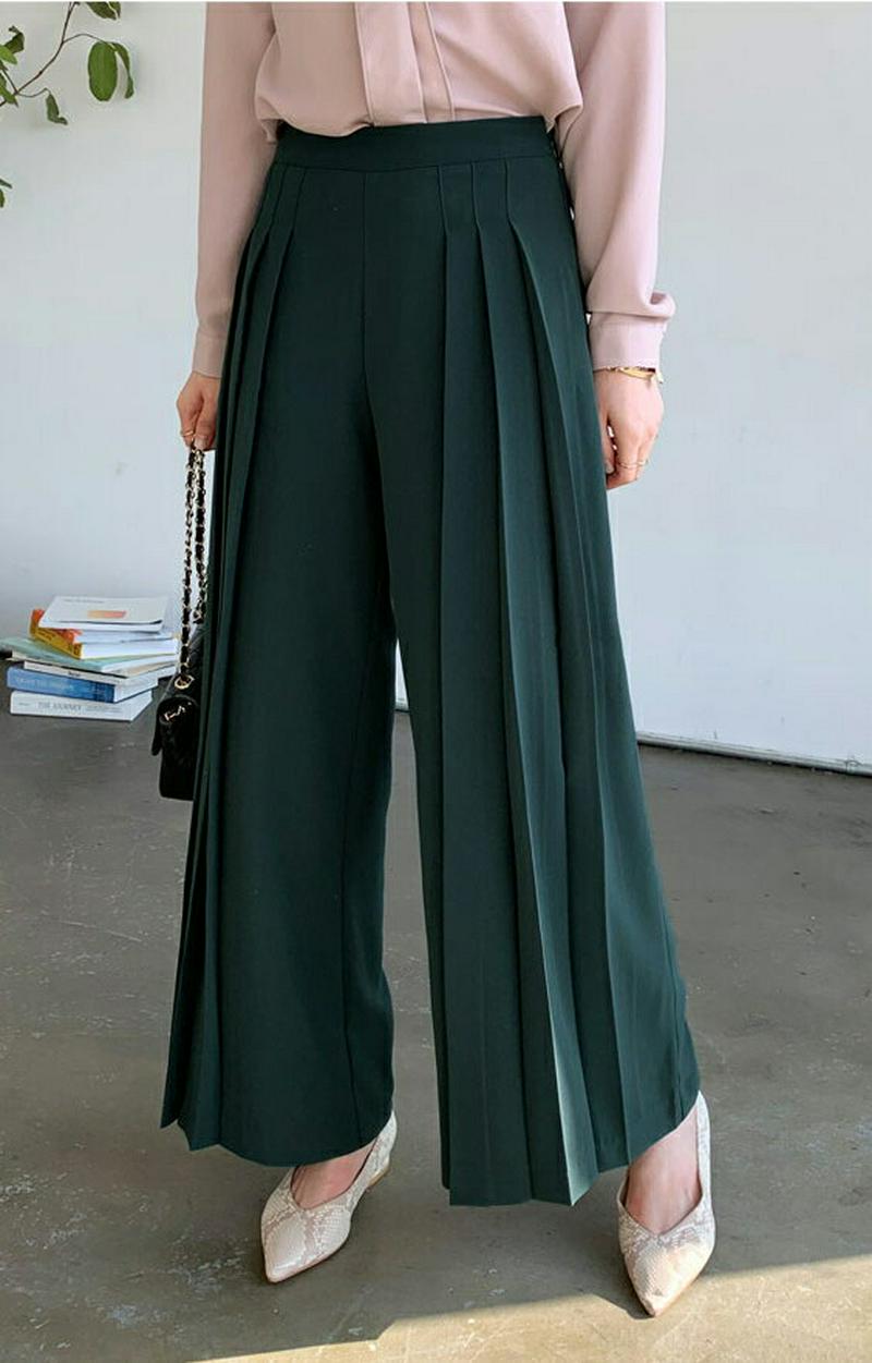 ≪人気商品再入荷≫フロントタックワイドパンツ・全3色・b60937 レディース【pt】 韓国 ファッション パンツ ズボン ボトムス ワイドパンツ ワイド タック 単色 フェミニン エレガント カジュアル 大人 シンプル 春 秋 冬 ハイホリHIHOLLI