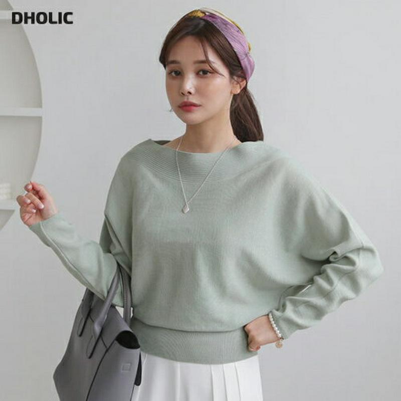 【只今10%OFF】ドルマンスリーブボートネックニット・全4色・b60894 レディース【tops】【トップス ニット ニットト