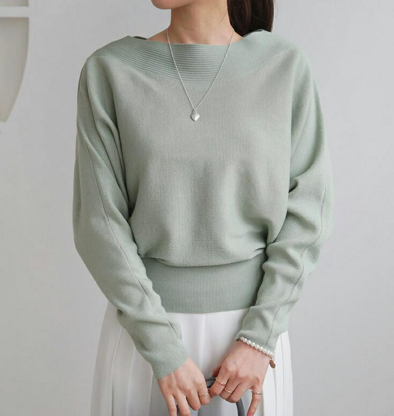 【只今10%OFF】ドルマンスリーブボートネックニット・全4色・b60894 レディース【tops】【トップス ニット ニットト