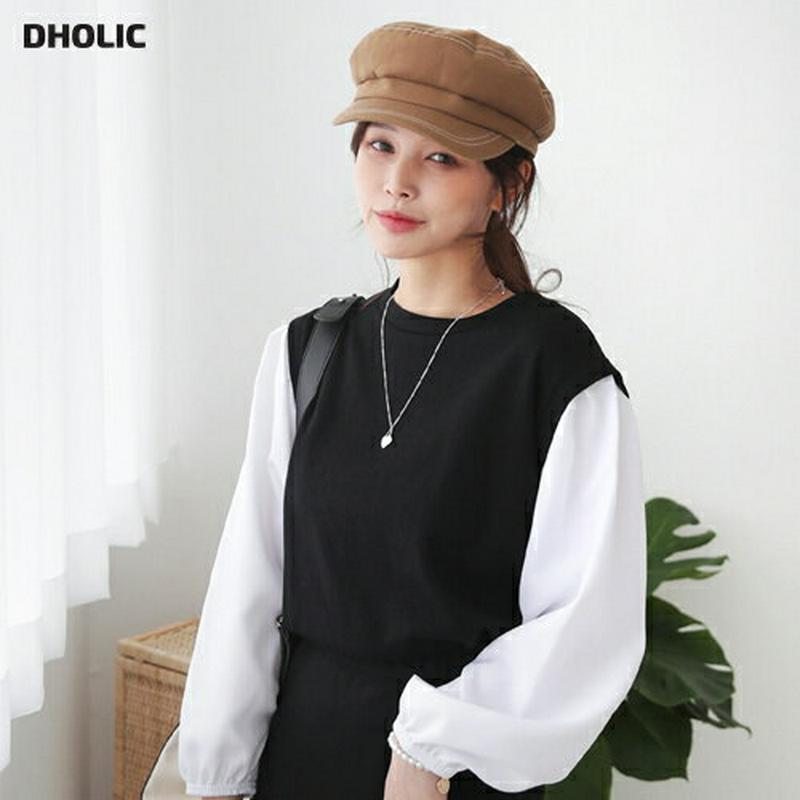 【只今10%OFF】コントラストカラースウェット・全3色・b60893 レディース【tops】【トップス スウェット トレーナー