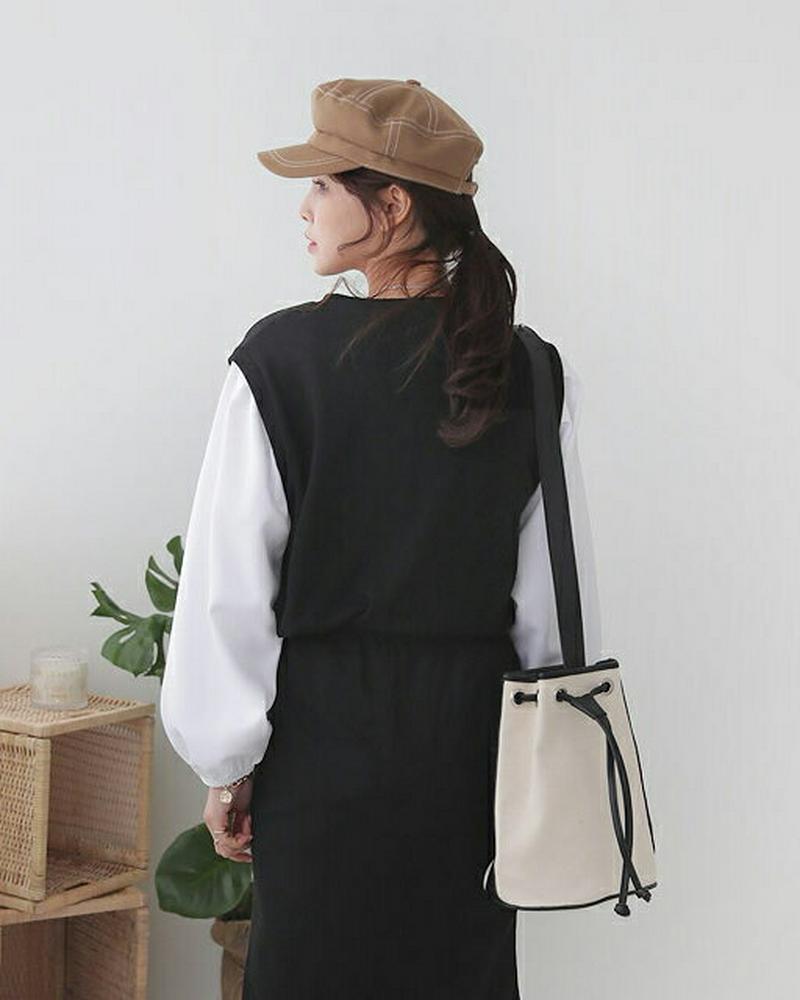 【只今10%OFF】コントラストカラースウェット・全3色・b60893 レディース【tops】【トップス スウェット トレーナー