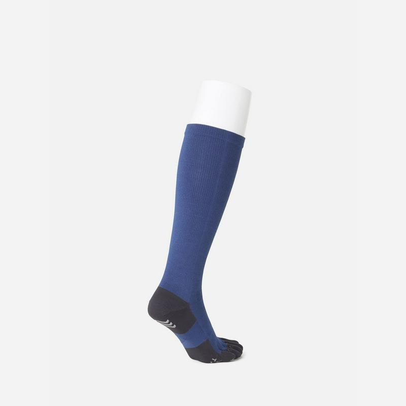 【あす楽】【TABIO SPORTS】 コンプレッション 五本指 ハイソックス 25〜27cm クロ 黒 ブラック / 靴下屋 靴下 タビオ タビオスポーツ Tabio くつ下 メンズ 日本製 ¬¬
