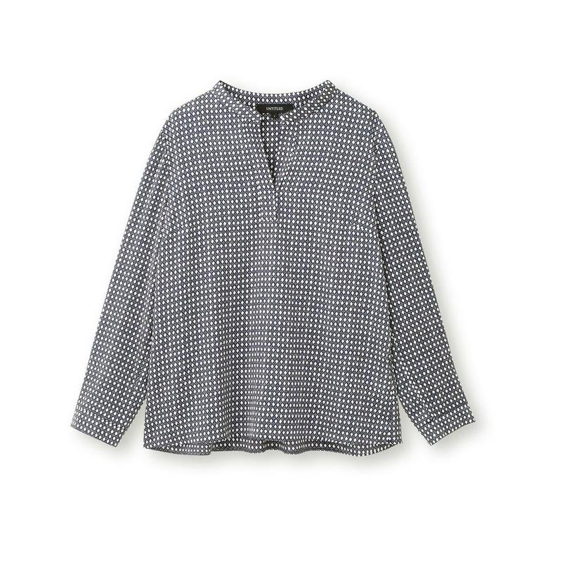 ［Ｌ］【洗える】クラシカルダイヤスキッパーブラウス